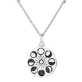 Phases Of The Moon Sterling Silver Pendant