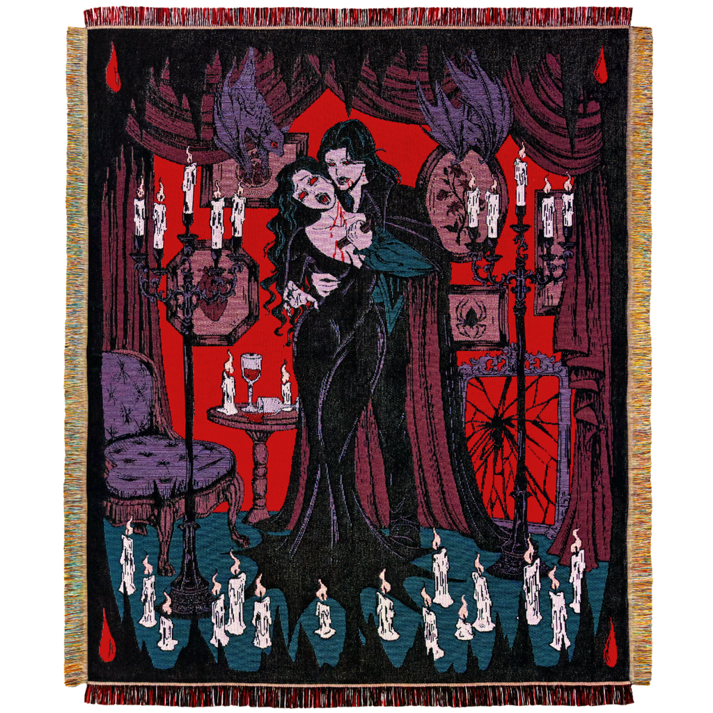Love Bite - Vampire Romance Woven Blanket