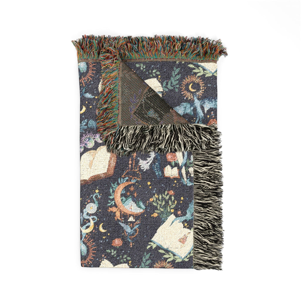 Book Dragon Woven Blanket