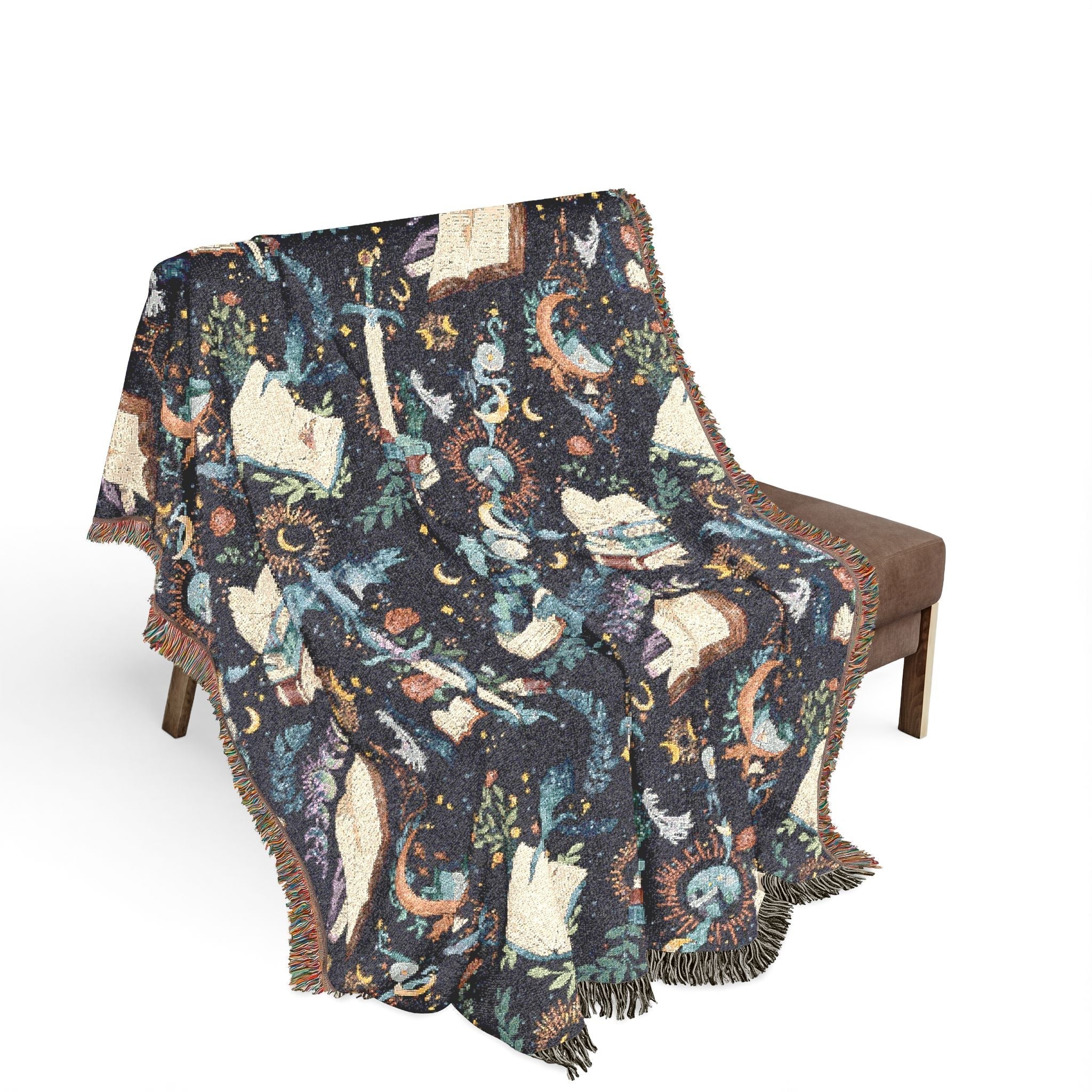 Book Dragon Woven Blanket