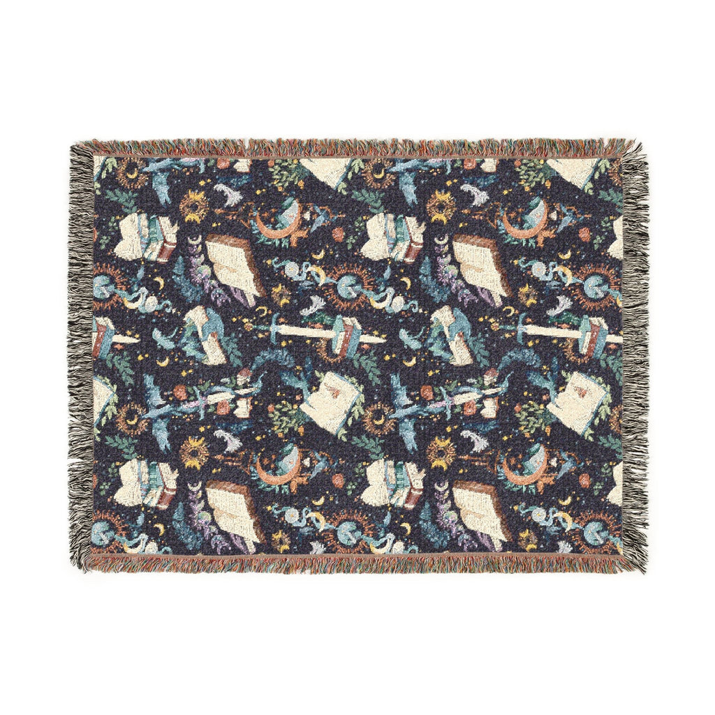 Book Dragon Woven Blanket