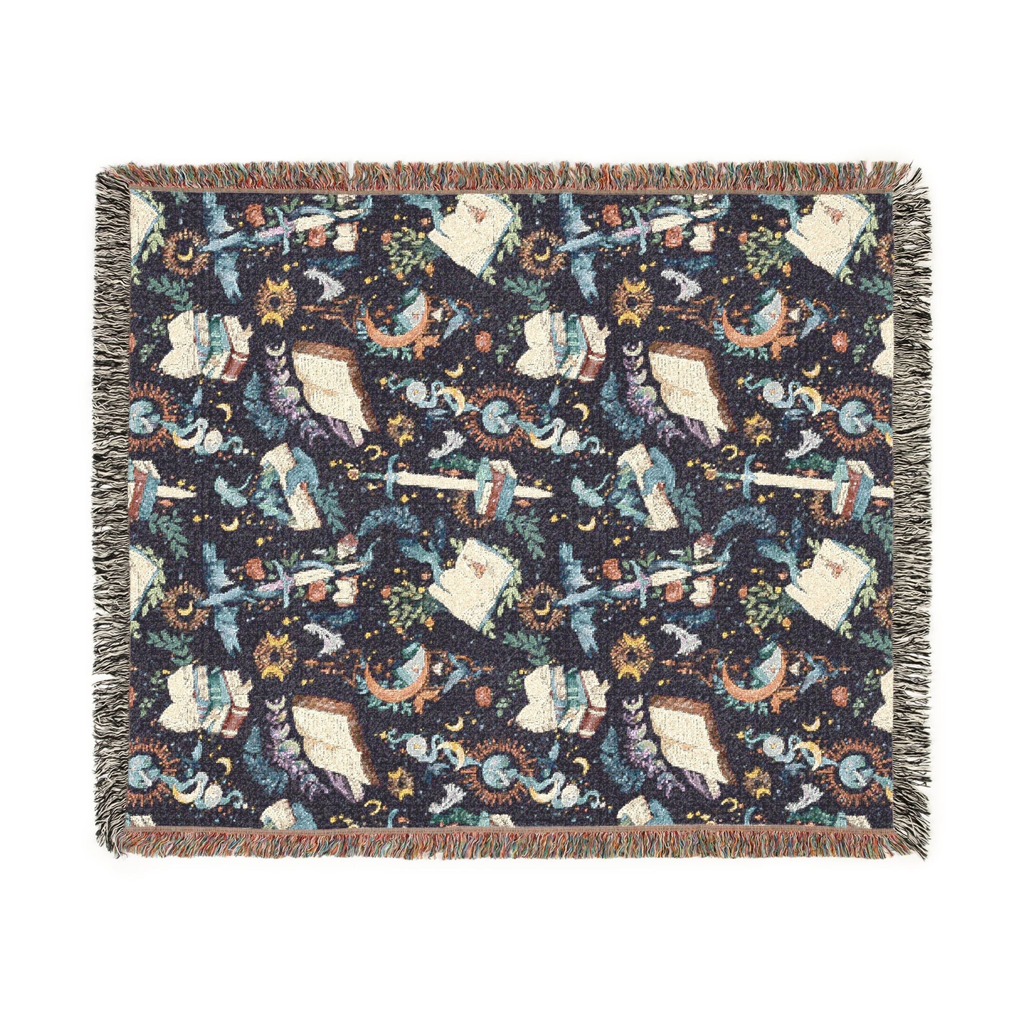 Book Dragon Woven Blanket