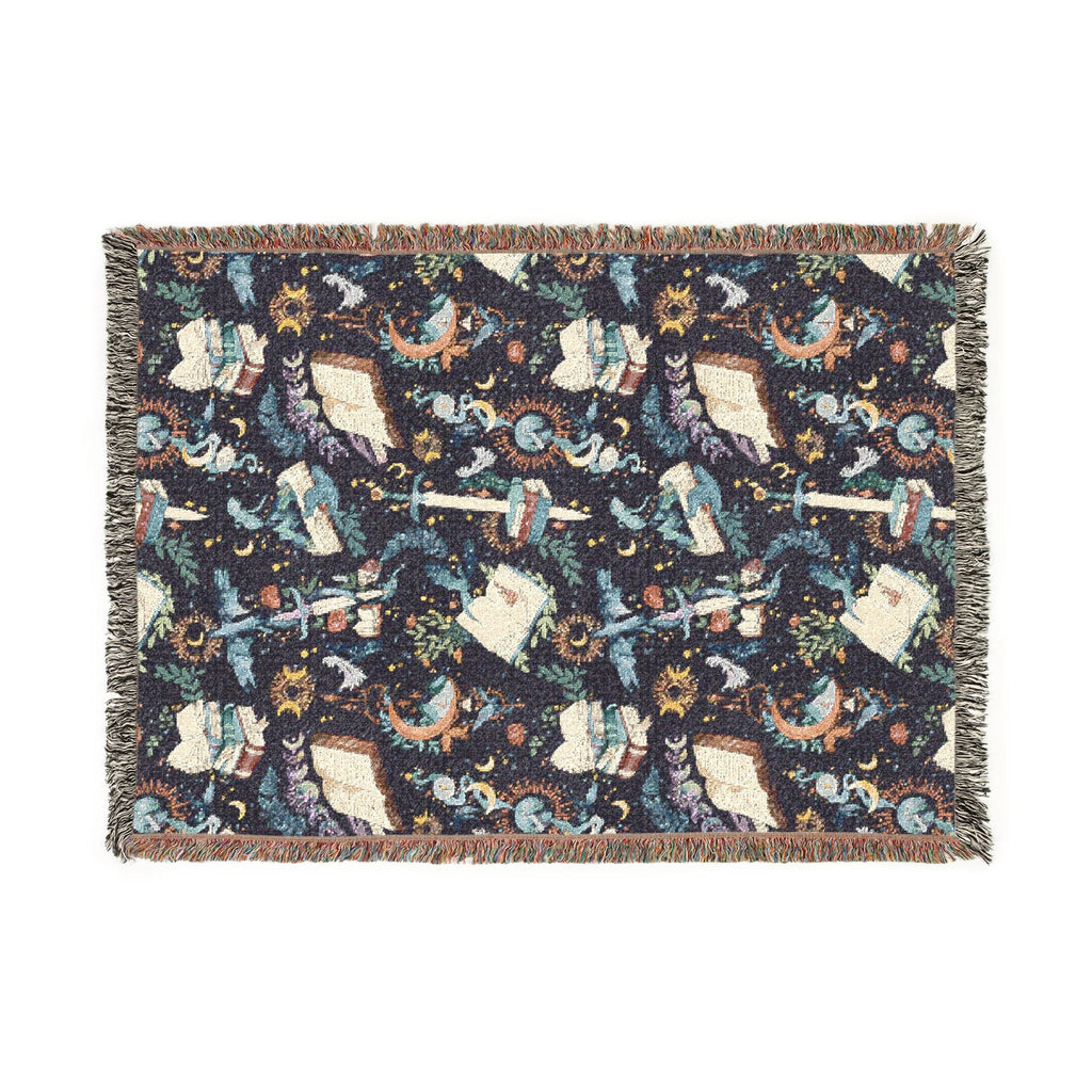 Book Dragon Woven Blanket