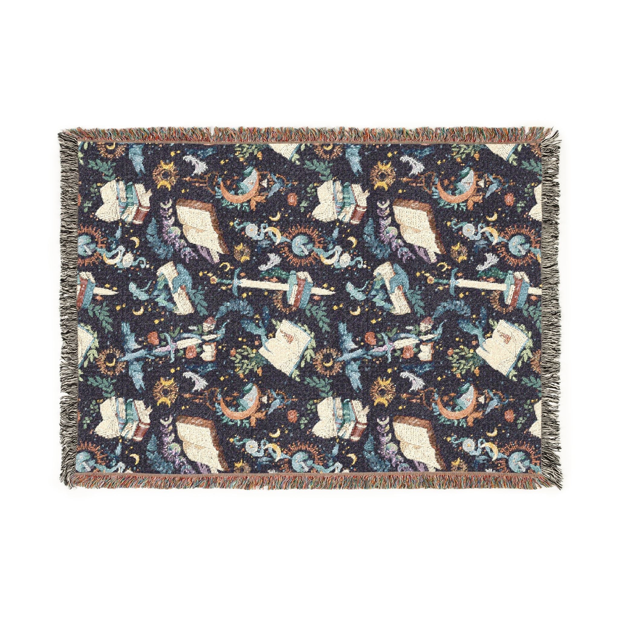 Book Dragon Woven Blanket