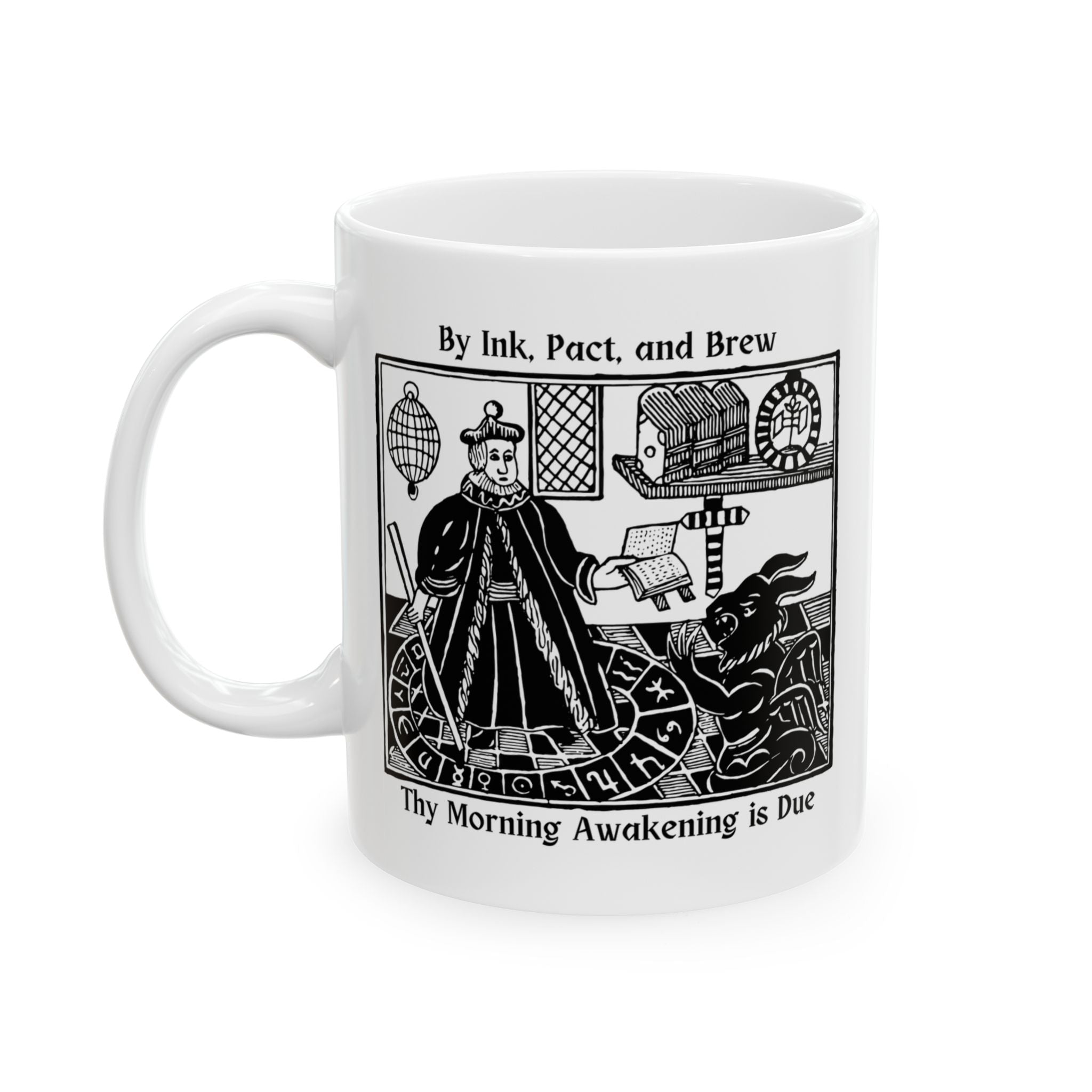 By Ink, Pact, and Brew, Unique Medieval-Style Mug