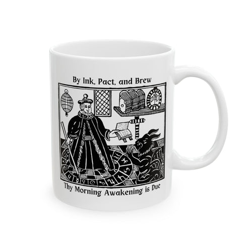 By Ink, Pact, and Brew, Unique Medieval-Style Mug