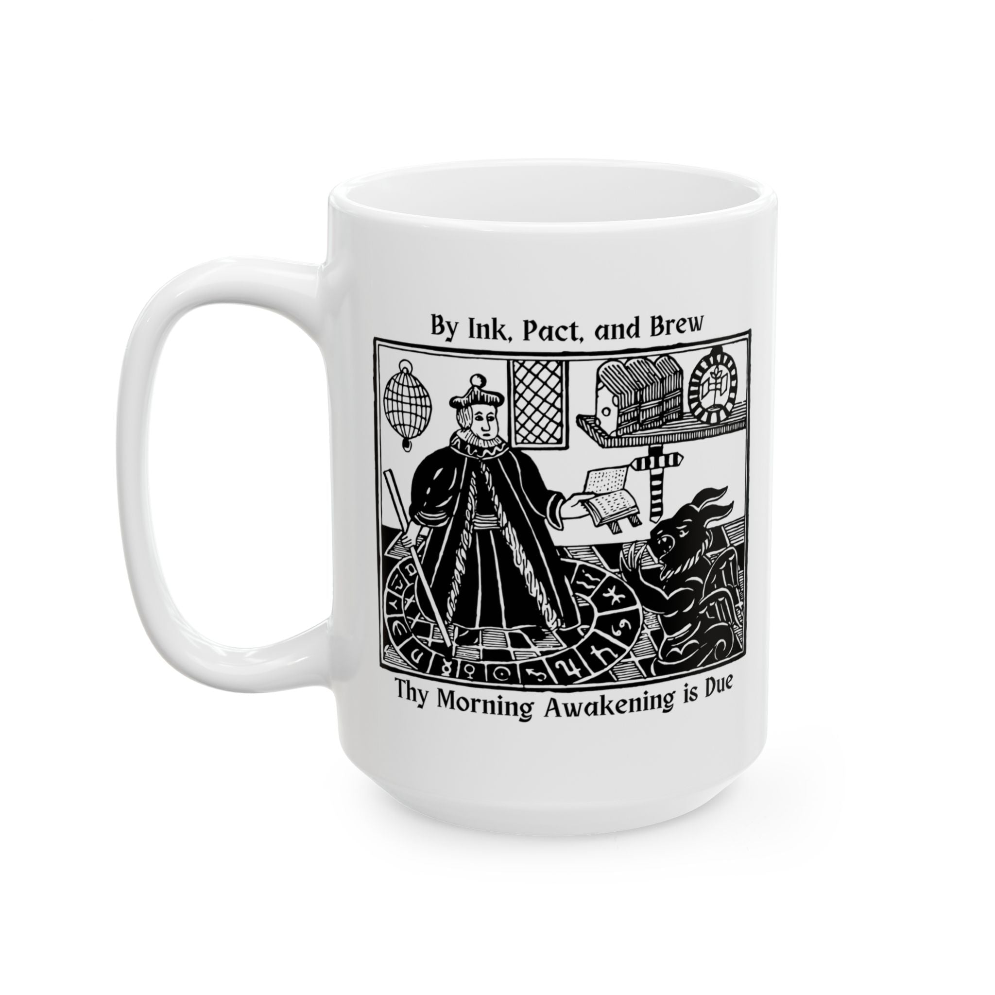 By Ink, Pact, and Brew, Unique Medieval-Style Mug