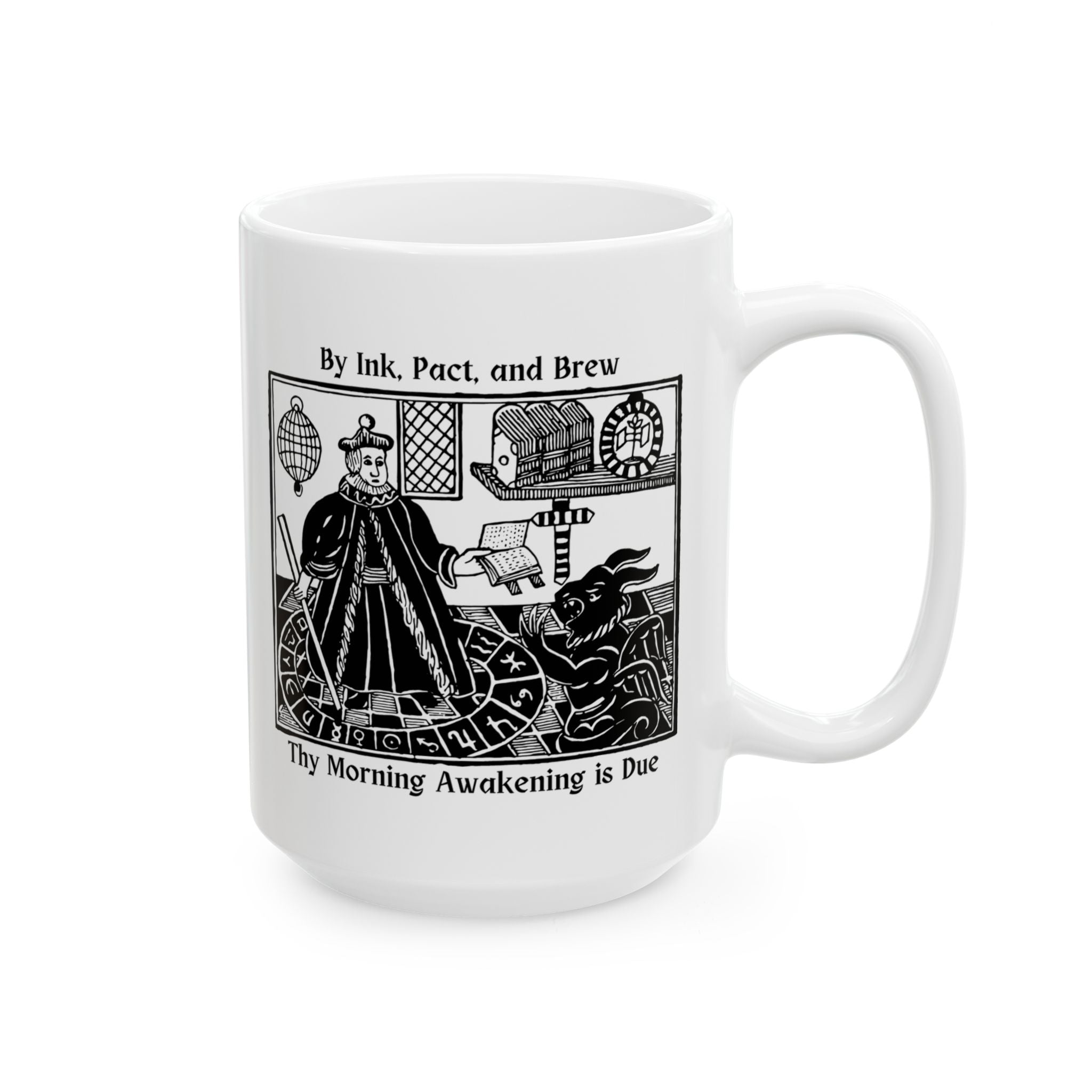By Ink, Pact, and Brew, Unique Medieval-Style Mug