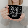 Creepy Spooky Black Ceramic Mug 14.5oz Halloween Coffee Cup For Gothic Morning Vibes