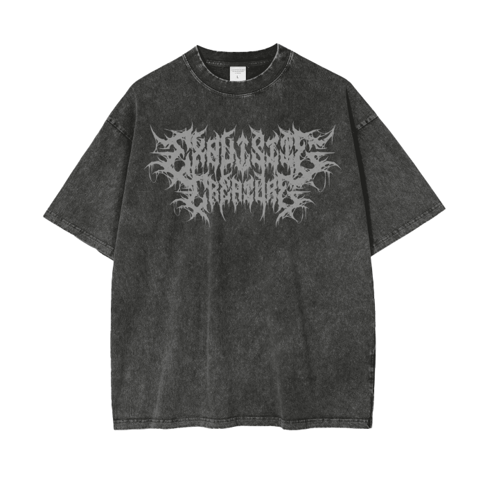Exquisite Creature Metal Acid Wash Oversize T-Shirt