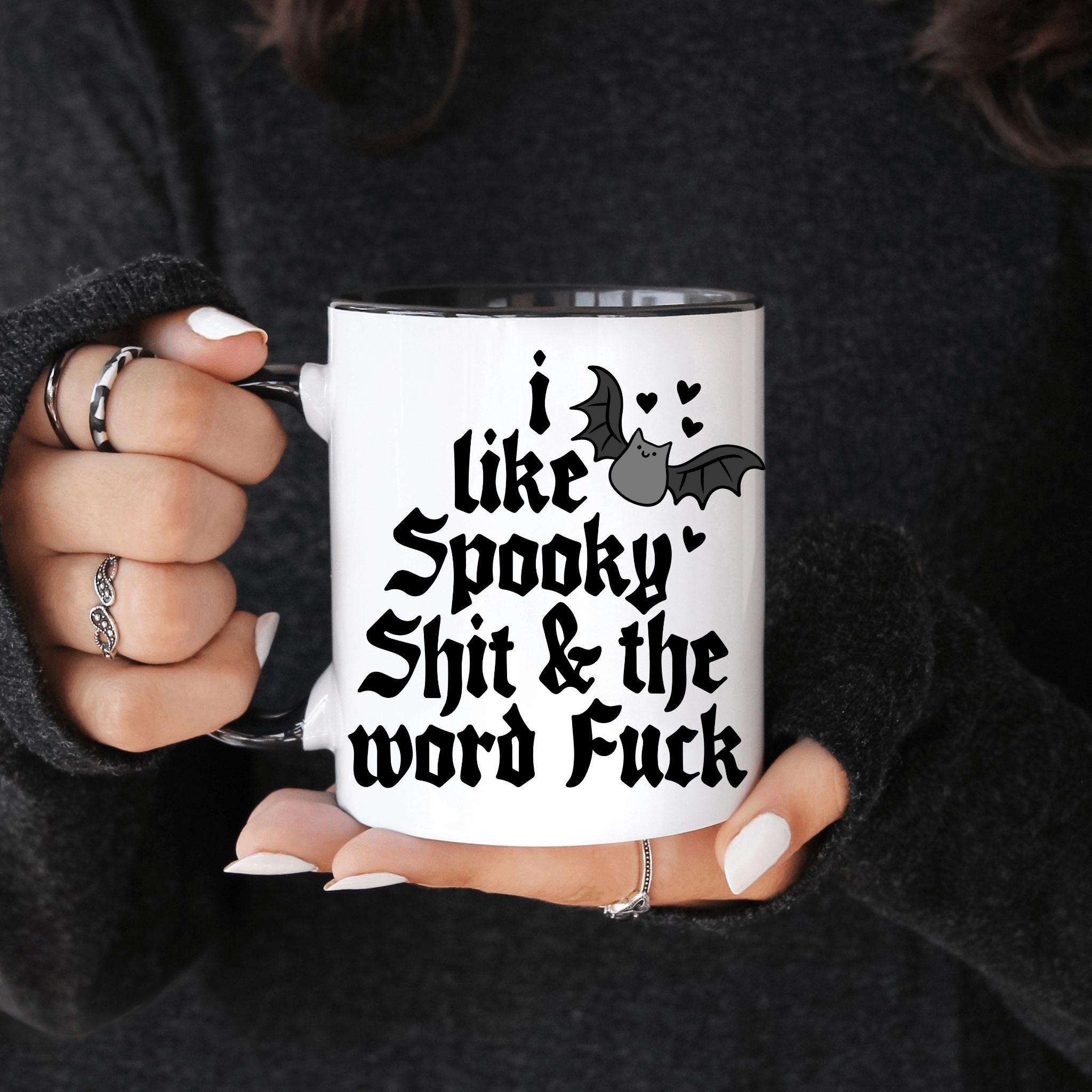 I Like Spooky Shit & the Word Fuck Ceramic Mug