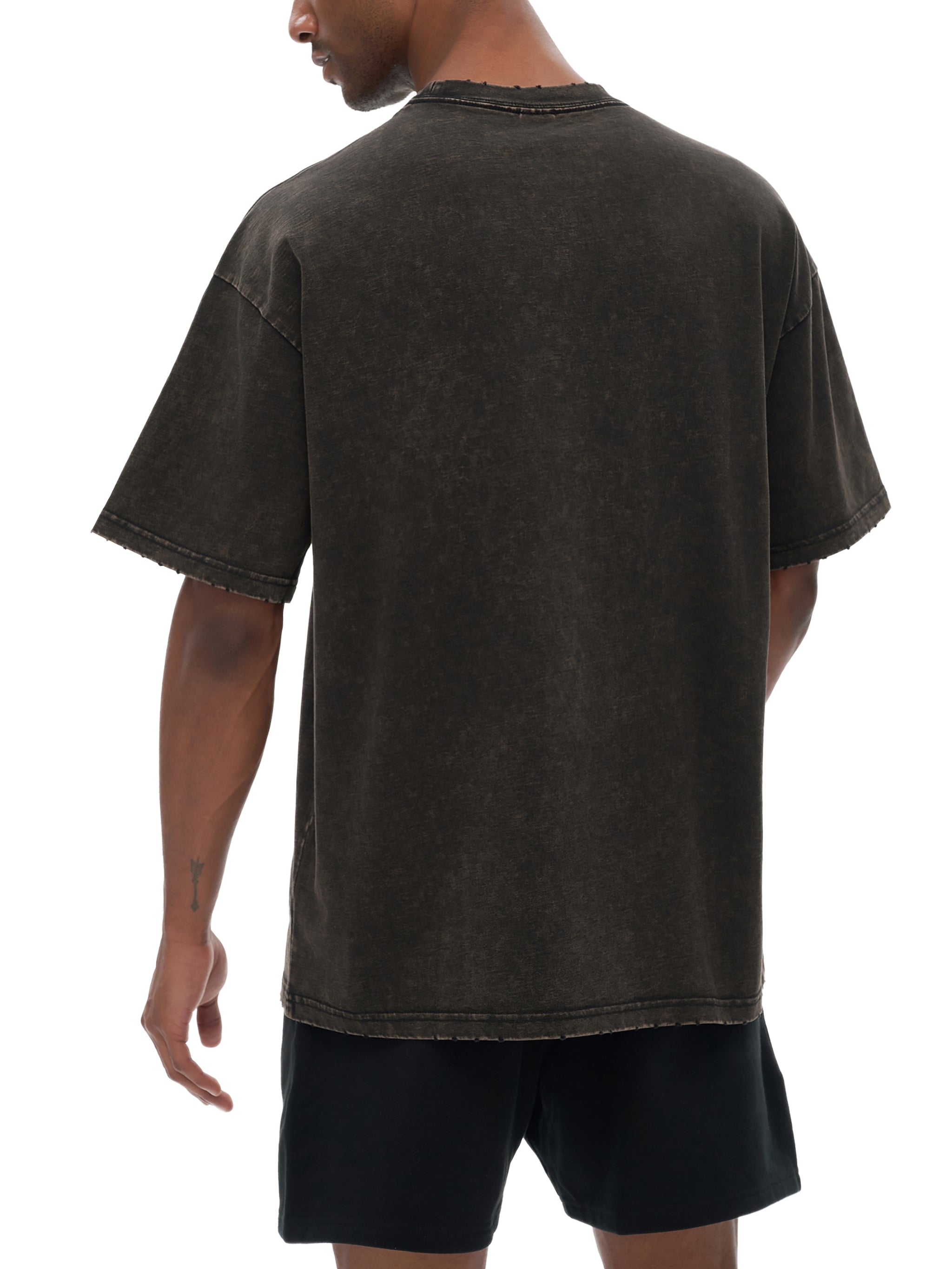 Summoning Shadows Edge Frayed Vintage Washed Tee