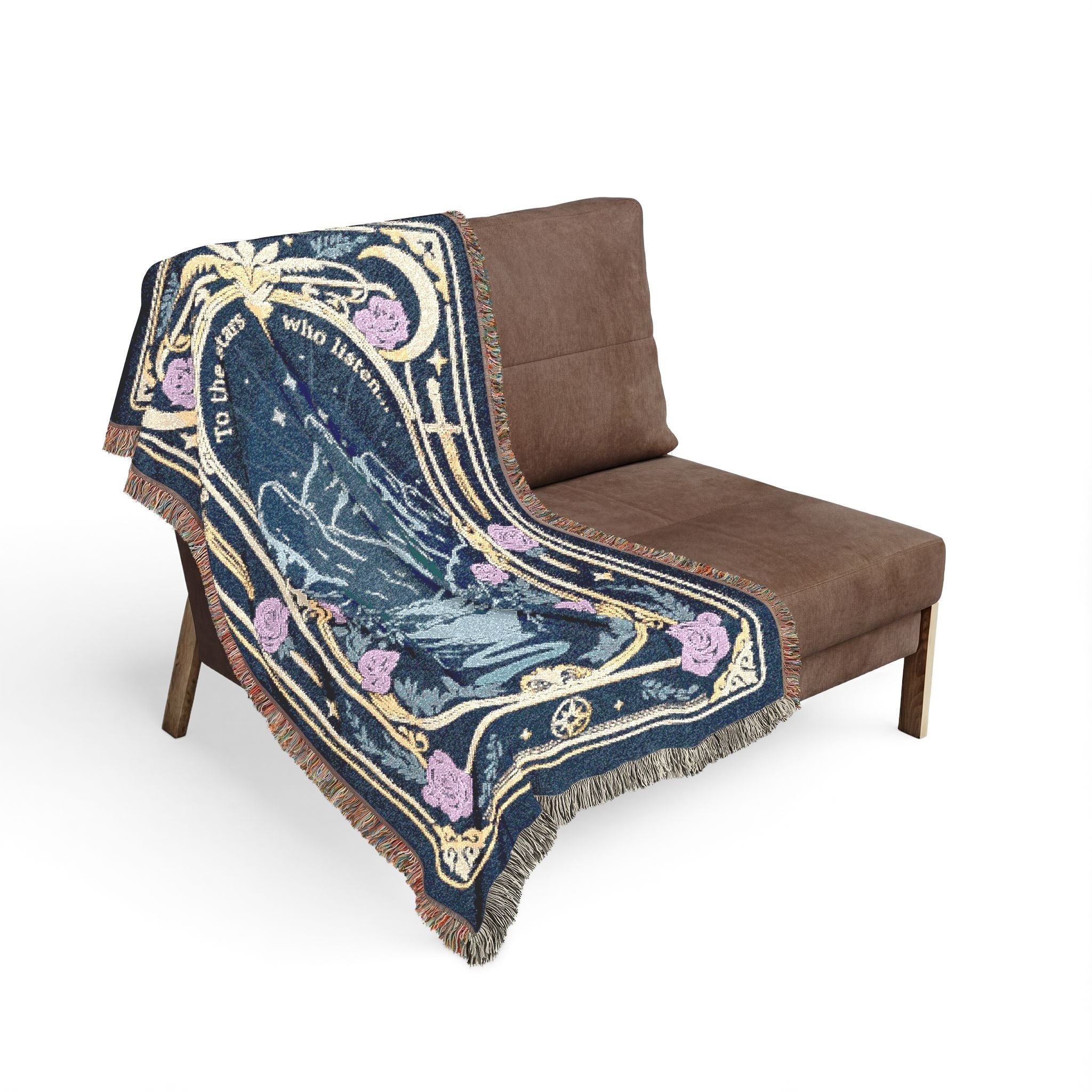 To The Stars Who Listen Woven Blanket