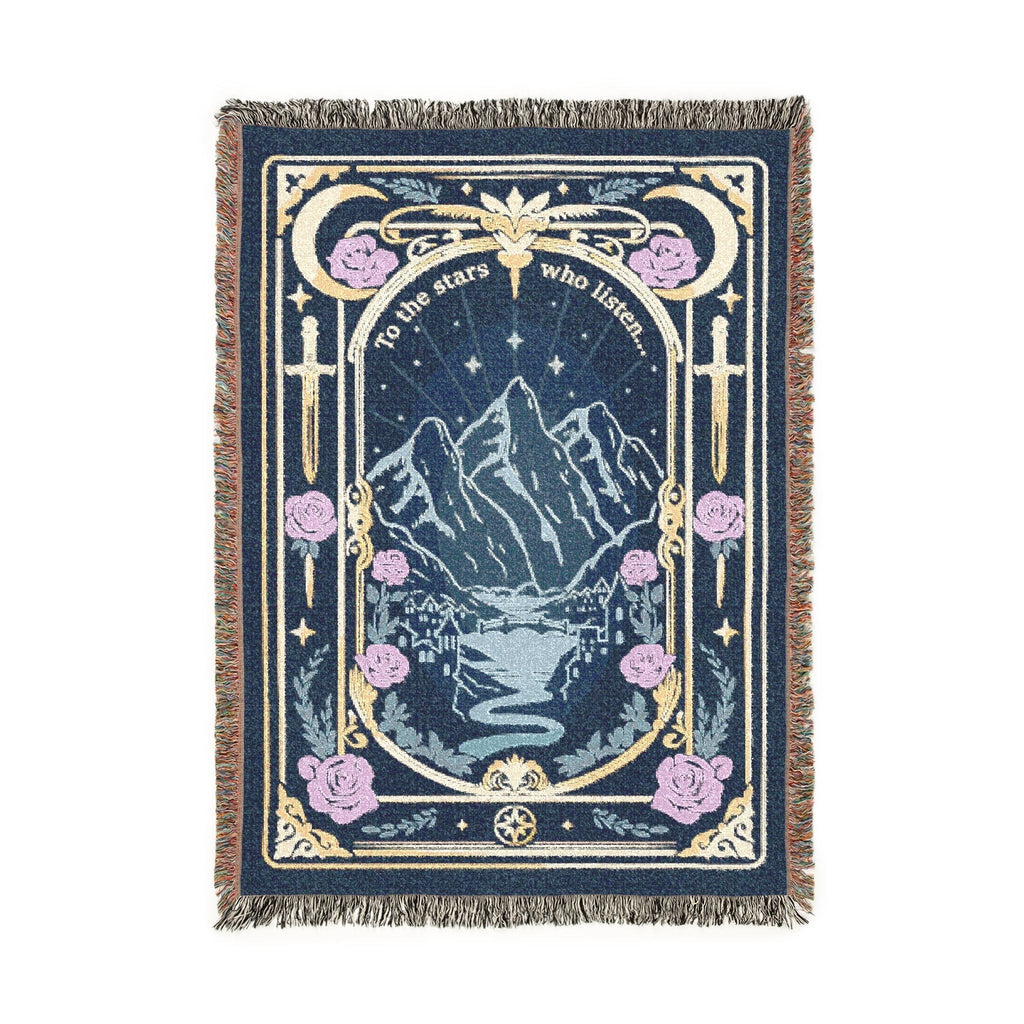 To The Stars Who Listen Woven Blanket
