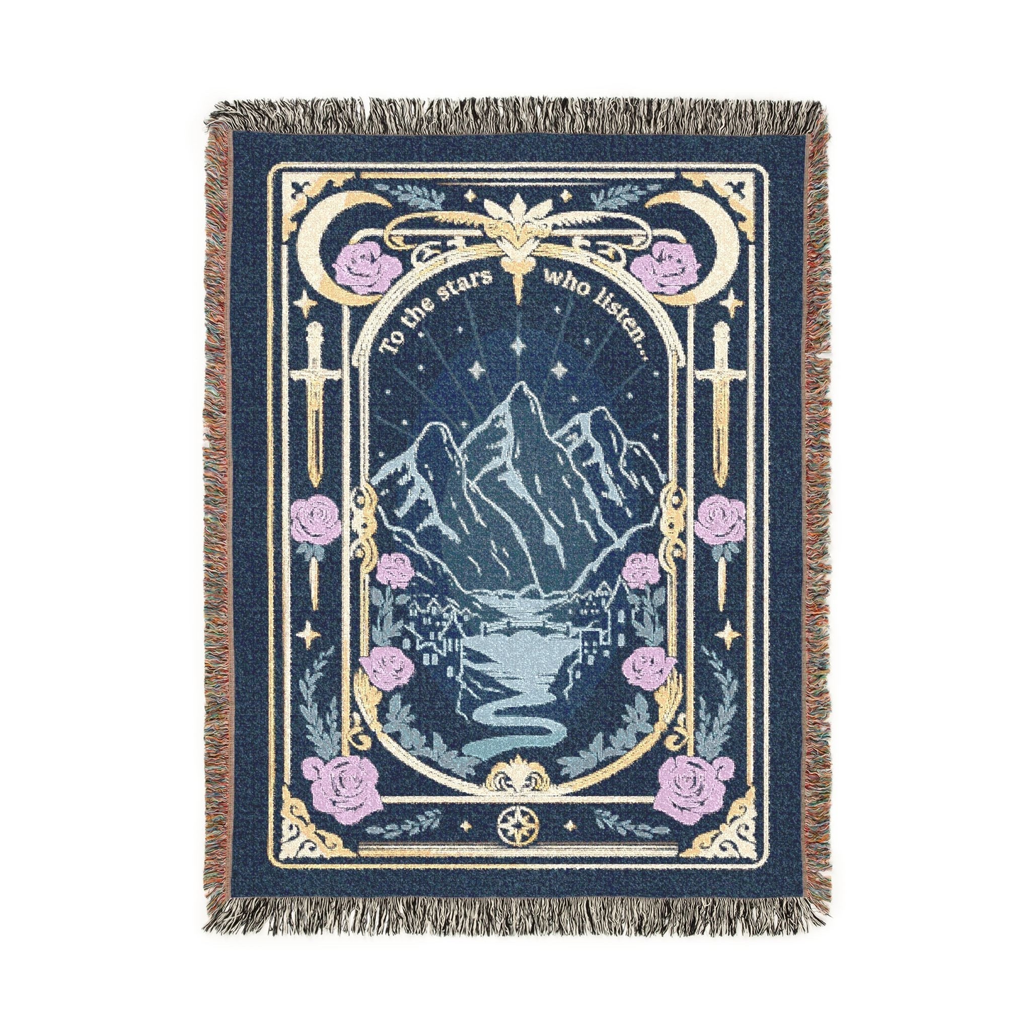 To The Stars Who Listen Woven Blanket